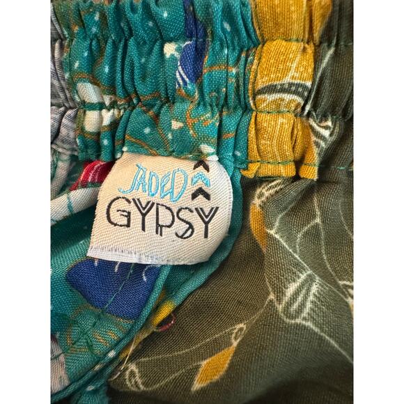 Designer x Jaded Gypsy Patchwork BOHO Harem Pants Women's L/XL - Picture 5 of 8